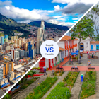 Cityscape of Bogotá or Medellin's  Pueblito Paisa