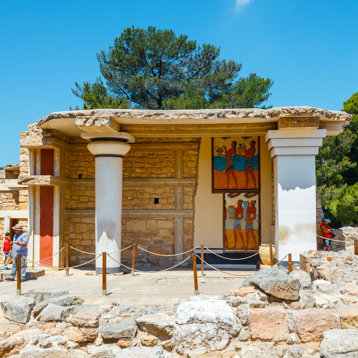 June 10, 2017: Visitors at the ancient ruins of the Minoan Palace of Knossos.
1033165021
ancient, antique, archaeological, archeology, architecture, art, building, civilization, columns, crete, culture, destination, europe, famous, fresco, greece, greek, heraklion, historic, historical, knossos, labyrinth, landmark, mediterranean, minoan, minos, minotaur, monument, mythology, old, painting, palace, people, pillars, place, reconstruction, relief, ruins, sightseeign, site, sky, stone, structure, summer, tourism, travel, visit, wall