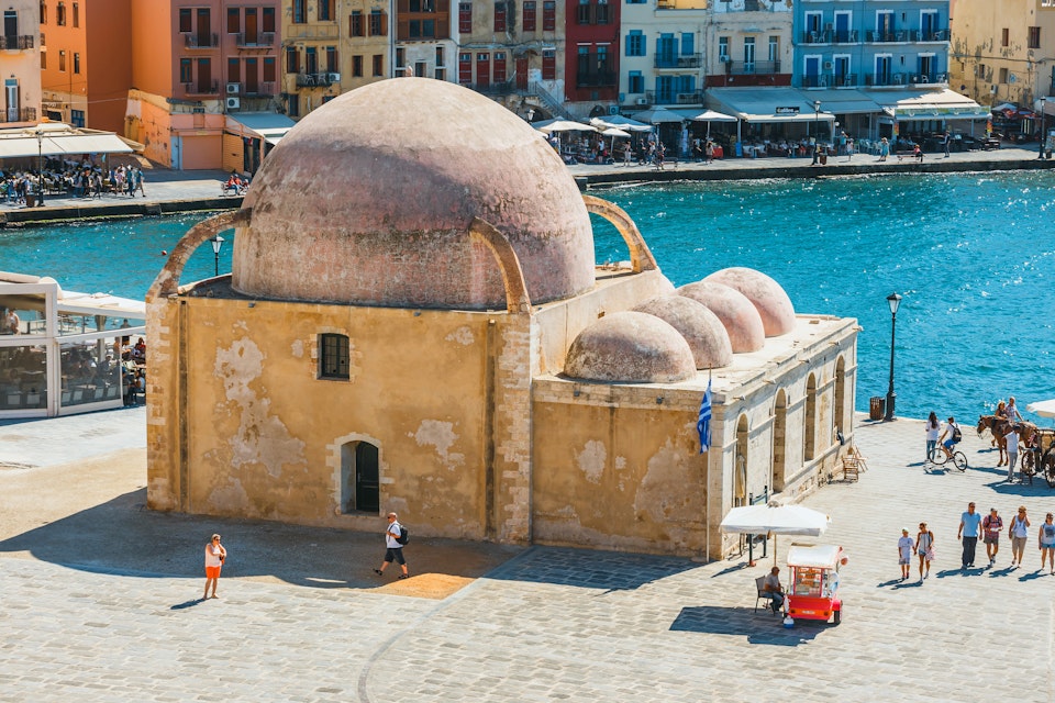 23 May 2016: Exterior of the historic mosque in the old port of Chania.
1053739037
aegean, architecture, bay, beautiful, beauty, blue, building, chania, city, cityscape, coast, coastline, crete, europe, european, greece, greek, hania, harbor, harbour, holiday, house, island, landmark, landscape, mediterranean, mosque, nature, old, people, pier, port, quay, scene, scenery, sea, sky, stone, summer, sun, sunny, tourism, tourist, town, travel, venetian, view, water, xania