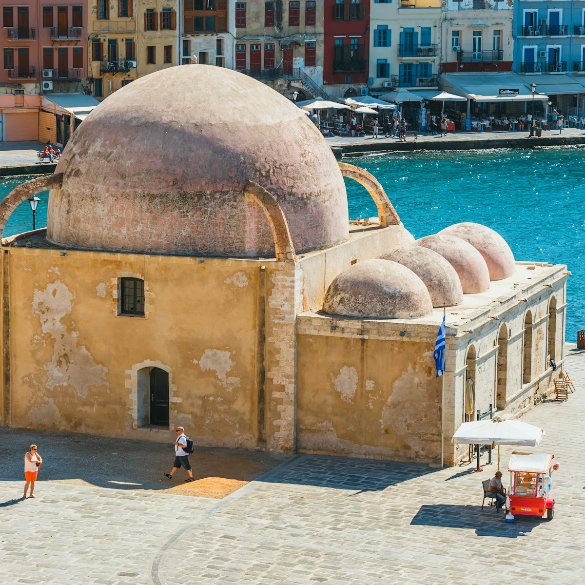 23 May 2016: Exterior of the historic mosque in the old port of Chania.
1053739037
aegean, architecture, bay, beautiful, beauty, blue, building, chania, city, cityscape, coast, coastline, crete, europe, european, greece, greek, hania, harbor, harbour, holiday, house, island, landmark, landscape, mediterranean, mosque, nature, old, people, pier, port, quay, scene, scenery, sea, sky, stone, summer, sun, sunny, tourism, tourist, town, travel, venetian, view, water, xania