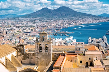 View of Naples, as seen from Castle Sant`Elmo.