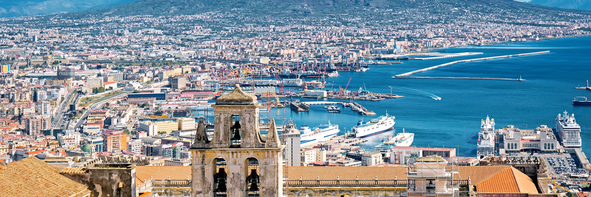 View of Naples, as seen from Castle Sant`Elmo.