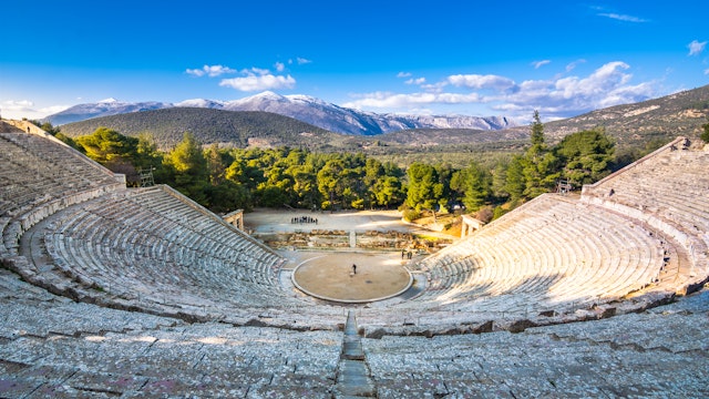 The ancient theater of Epidaurus (or "Epidavros"), Argolida prefecture, Peloponnese, Greece. ; Shutterstock ID 1010575777; your: Barbara Di Castro; gl: 65050; netsuite: digital; full: poi
1010575777