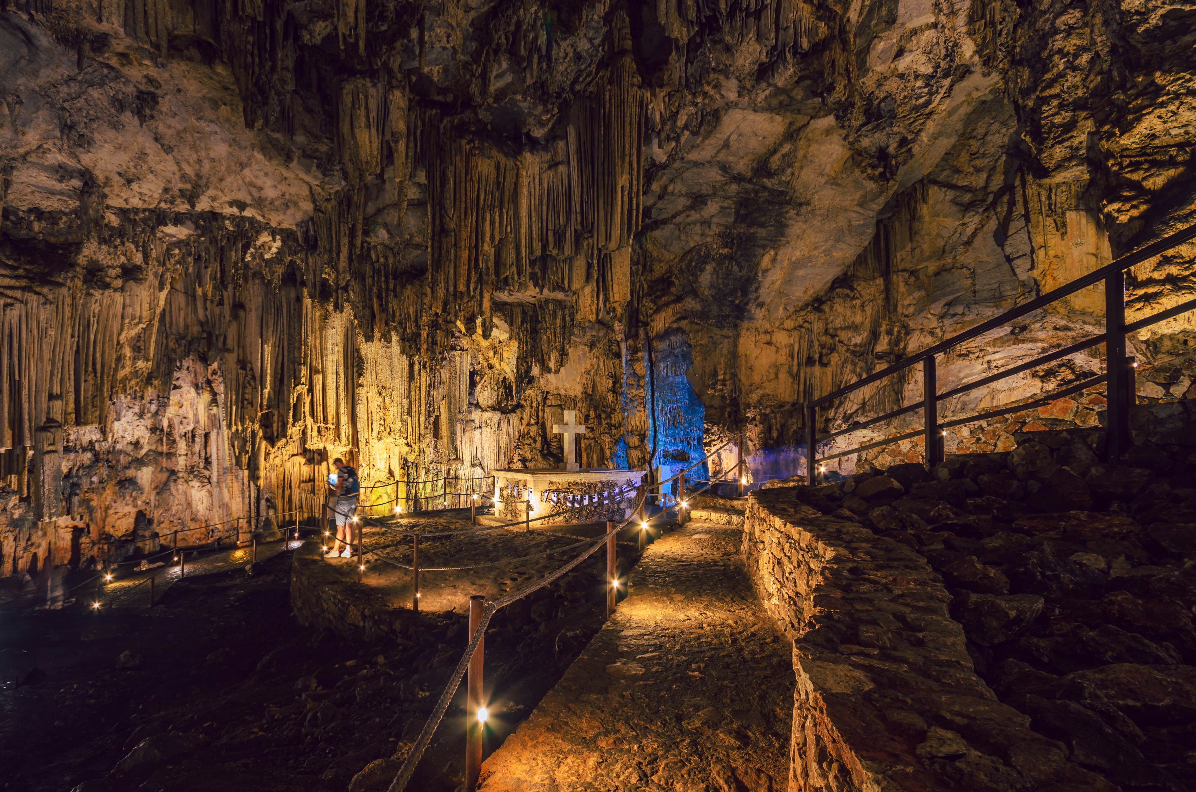 Melidoni Crete September 1 2019-Melidoni cave, an amazing historical and archaeological cave with the impressive formations of the stalactites and stalagmites.; Shutterstock ID 1501663331; your: Barbara Di Castro; gl: 65050; netsuite: digital; full: poi
1501663331