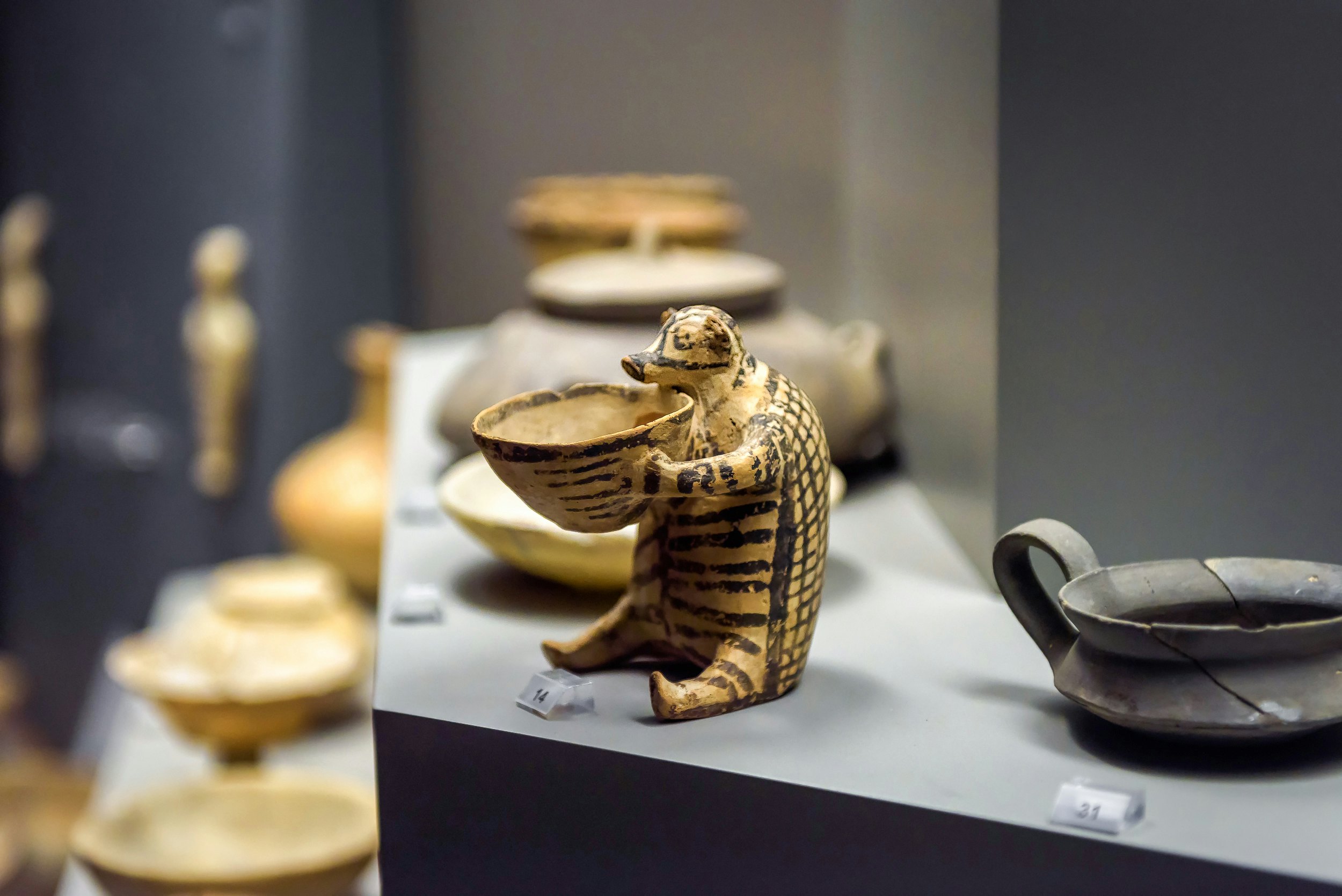 Ceramic vase like hedgehog in National Archaeological Museum, Athens, Greece. Remains of famous Ancient Greek culture. Old artifact,  historical dishes, crockery and pottery.  Athens - May 7, 2018; Shutterstock ID 1522798868; your: Erin Lenczycki; gl: 65050; netsuite: digital; full: poi
1522798868
amphora, ancient, animal, antique, antiquity, archaeological, archeology, art, artifact, athens, civilization, clay, crock, crockery, culture, dish, europe, exhibition, exposition, famous, fix, greece, greek, hedgehog, hellenistic, historical, history, indoor, jar, landmark, museum, mycenae, mykines, national, old, ornate, peloponnese, pitcher, pot, pottery, roman, showcase, sightseeing, tableware, tourism, tourist, travel, vase, ware, zoomorphic