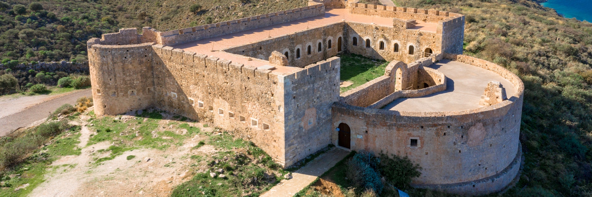 Turkish medieval fortress at Ancient Aptera in Chania, Crete, Greece.; Shutterstock ID 1575956149; your: Barbara Di Castro; gl: 65050; netsuite: digital; full: poi
1575956149