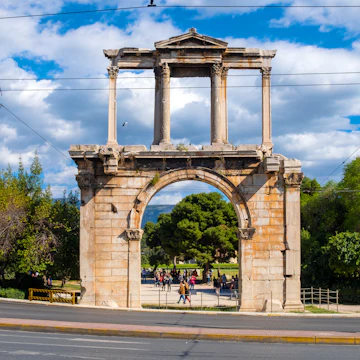 Athens, Attica / Greece - 2018/04/03: Arch of Hadrian known as Hadrian’s Gate as gateway to Temple of Olympian Zeus, Olympieion, in ancient city center old town borough; Shutterstock ID 1730853691; your: Barbara Di Castro; gl: 65050; netsuite: digital; full: poi
1730853691