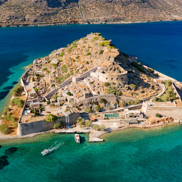 Aerial drone view of an old Venetian fortress island and former Leper colony (Spinalonga, Crete, Greece); Shutterstock ID 1809885124; your: Barbara Di Castro; gl: 65050; netsuite: digital; full: poi
1809885124