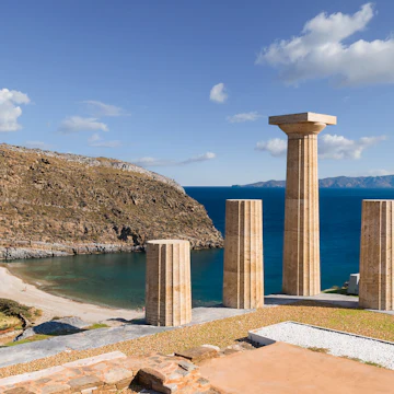 The remains of the ancient city of Karthaia founded in the 12th century BC on the south-eastern coast of the Greek island of Kea in the Cyclades archipelago.