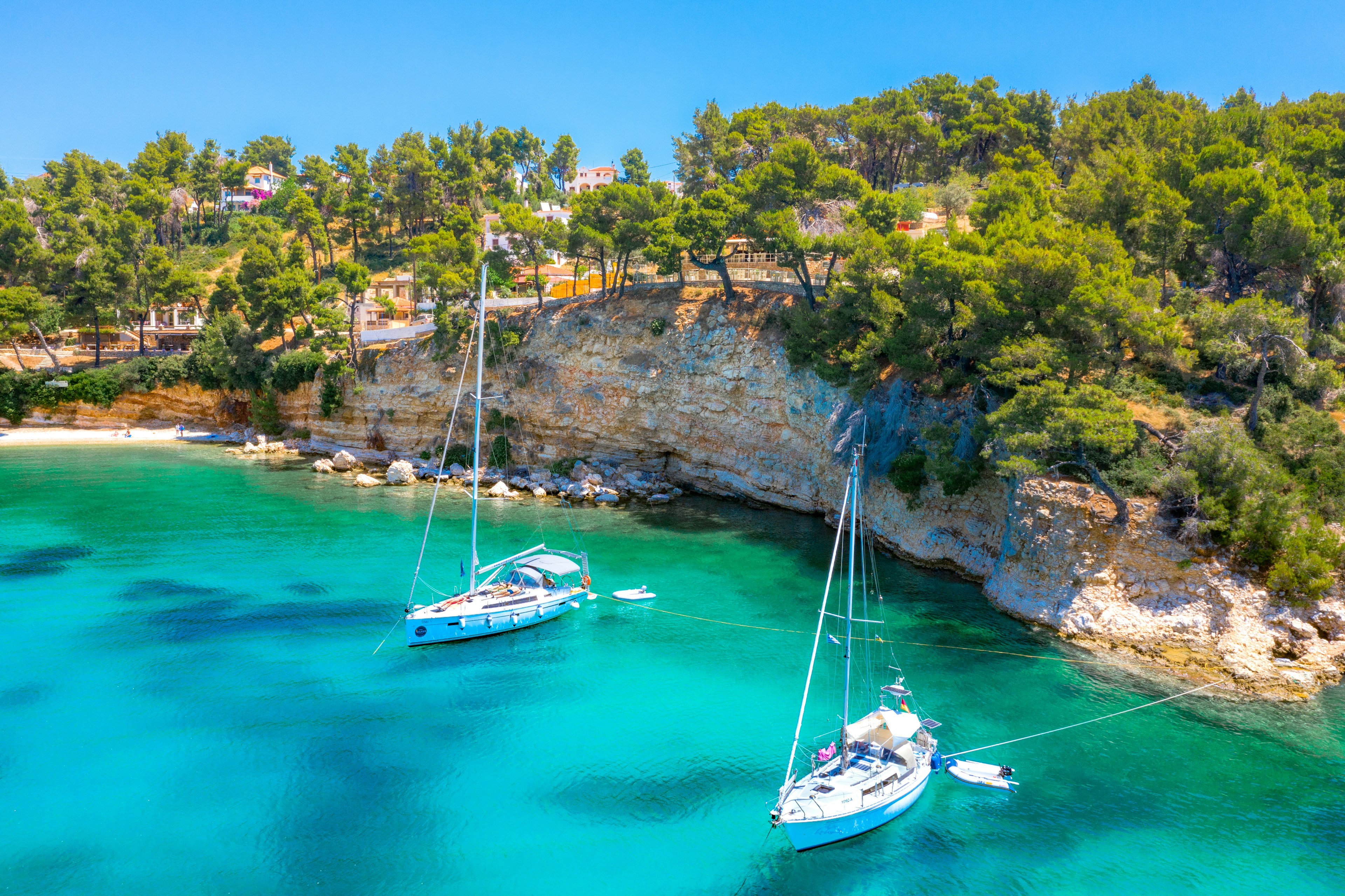 Amazing beach of Votsi in Alonnisos island, Greece