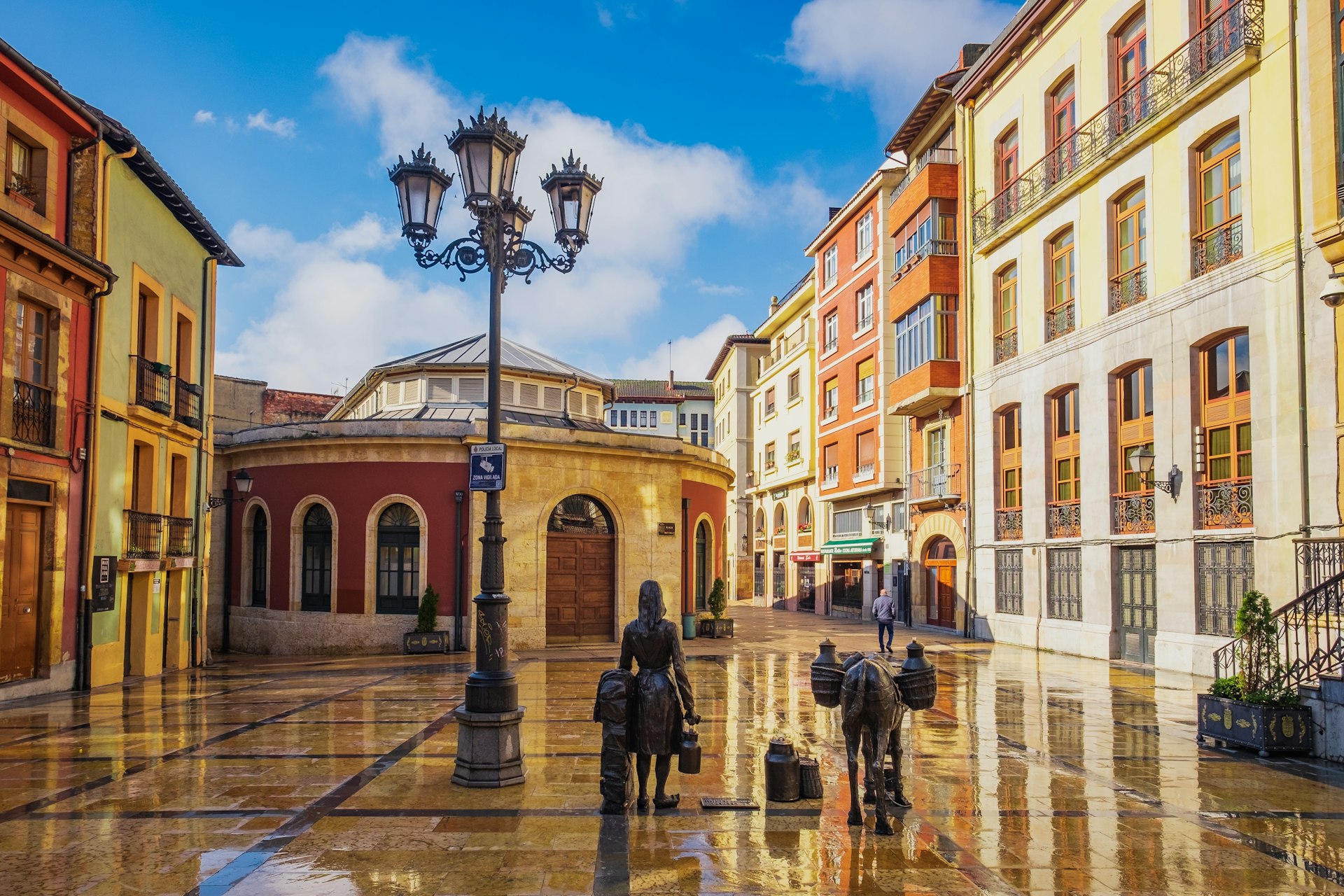 “The Milk Sellers” in the Plaza de Trascorrales in Oviedo, Asturias Spain