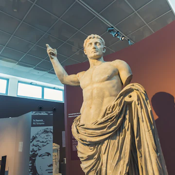 07.13.2022 Thessaloniki, Greece. Beautifully preserved artwork statue of a muscular short-haired man with a naked torso covering with cape. High quality photo; Shutterstock ID 2194941033; your: Barbara Di Castro; gl: 65050; netsuite: digital; full: poi
2194941033