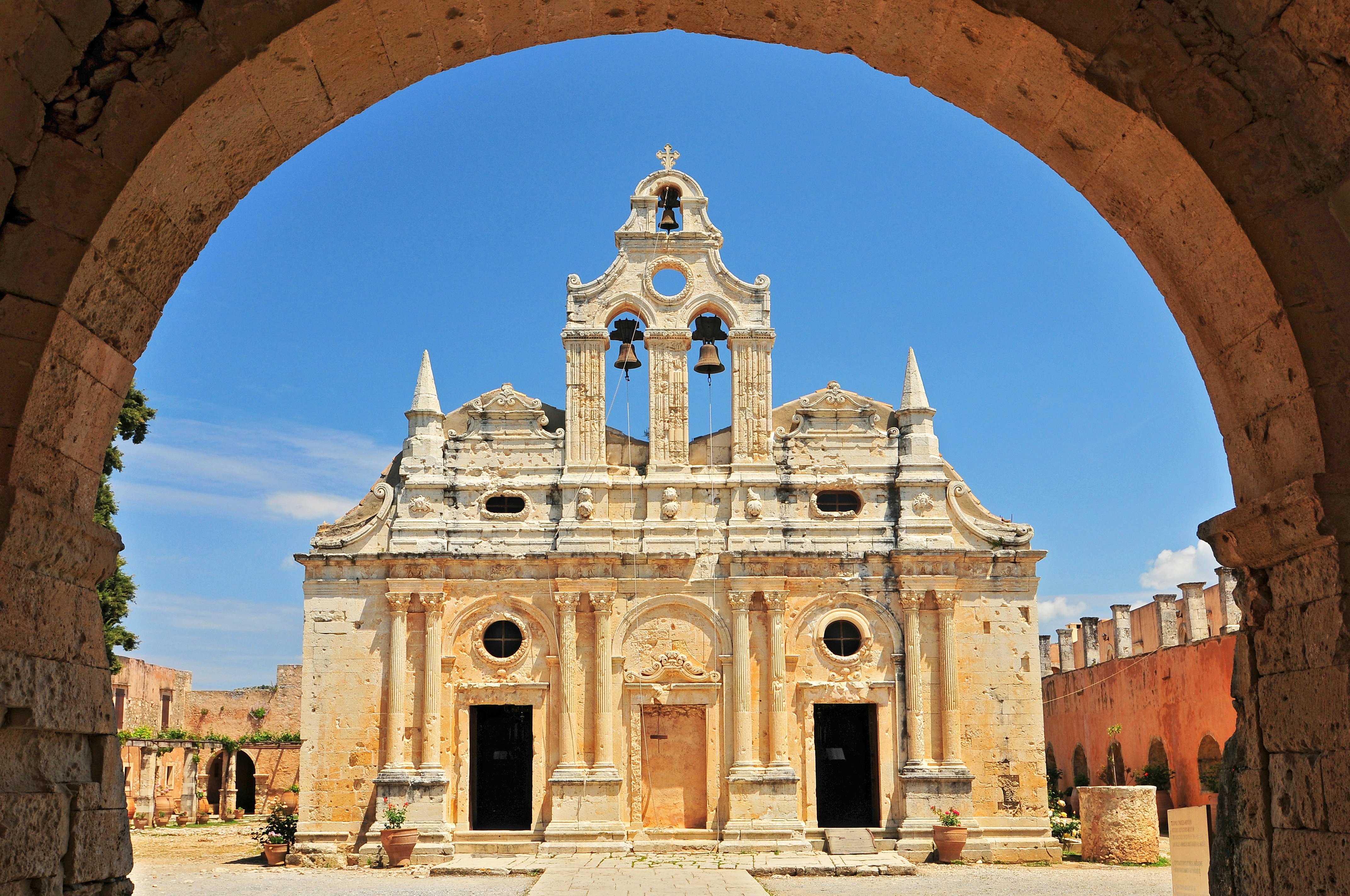 The main church of Arkadi Monastery, symbol of the struggle of Cretans against the Ottoman Empire , Rethymno, Crete, Greece.; Shutterstock ID 586702175; your: Barbara Di Castro; gl: 65050; netsuite: digital; full: poi
586702175