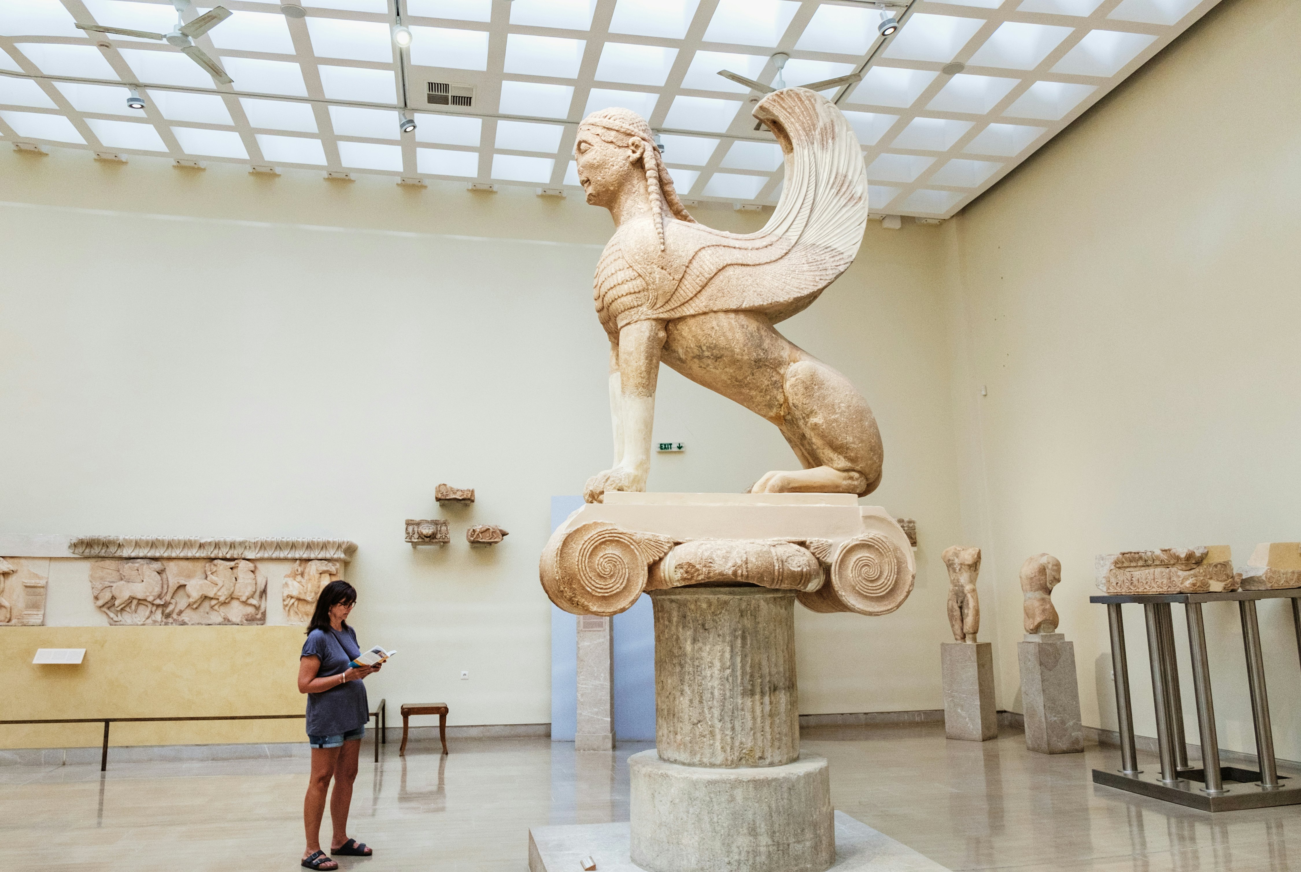 Delphi, Greece - September 21, 2017: The mythical Sphinx of Naxos statue stands on the pedestal in Archaeological museum,Delphi, Greece; Shutterstock ID 1071661235; your: Erin Lenczycki; gl: 65050; netsuite: Digital; full: poi
1071661235