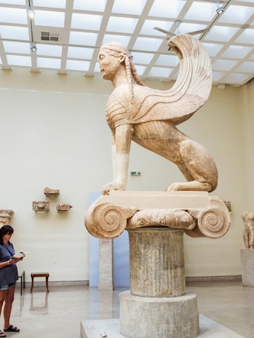 Delphi, Greece - September 21, 2017: The mythical Sphinx of Naxos statue stands on the pedestal in Archaeological museum,Delphi, Greece; Shutterstock ID 1071661235; your: Erin Lenczycki; gl: 65050; netsuite: Digital; full: poi
1071661235