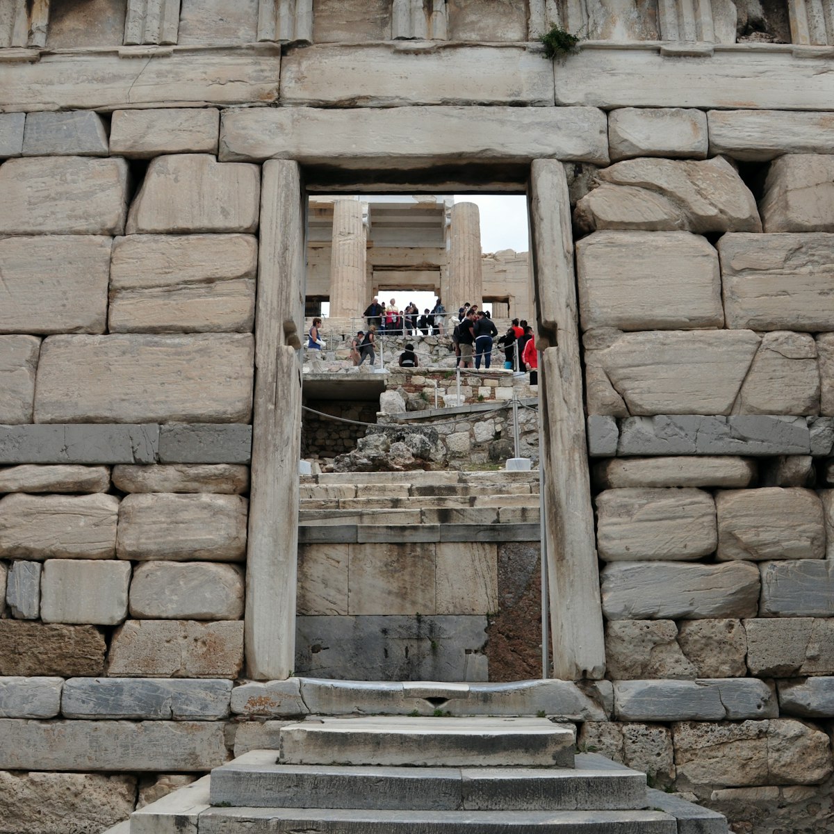 ATHENS, GREECE - MAY 6, 2014: Visitors at the Propylaia and the Beule Gate west entrance to the Acropolis of Athens, Greece.; Shutterstock ID 206520655; your: Erin Lenczycki; gl: 65050; netsuite: Digital; full: POI
206520655