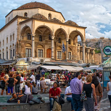 Athens, Greece - September,7. 2014. People walk on the Monastiraki Square. Tzistarakis Mosque is an Ottoman mosque, built in 1759, in Monastiraki Square, central Athens. View of the Acropolis.; Shutterstock ID 233174752; your: Erin Lenczycki; gl: 65050; netsuite: Digital; full: POI
233174752