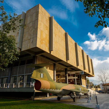 Athens, Greece - January 9, 2018: Fighter plane in front of Athens War Museum.
793007449