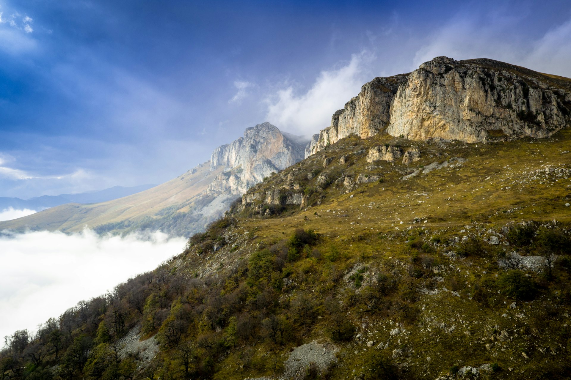 Cliffs in Dilijan National Park, Armenia 