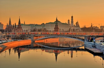 Sunrise at Moscow Kremlin, Russia.
