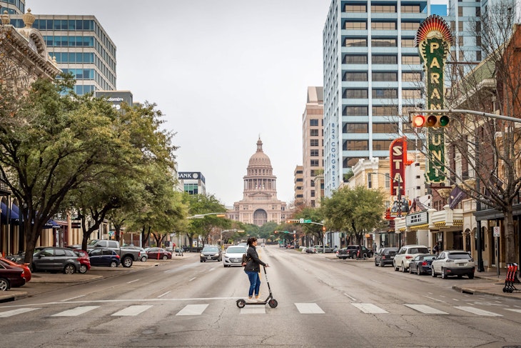 Congress Avenue in Austin, Texas.
