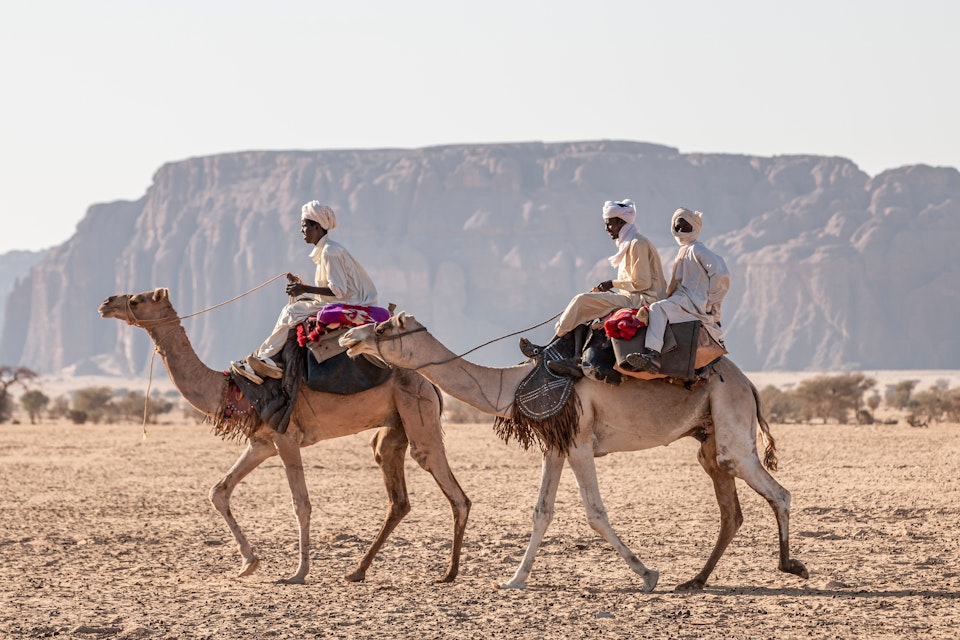 Nomad with camels in the Sahara desert, Chad, November 17, 2017; Shutterstock ID 1565647990; your: Sloane Tucker; gl: 65050; netsuite: Online Editorial; full: Destination Page
1565647990