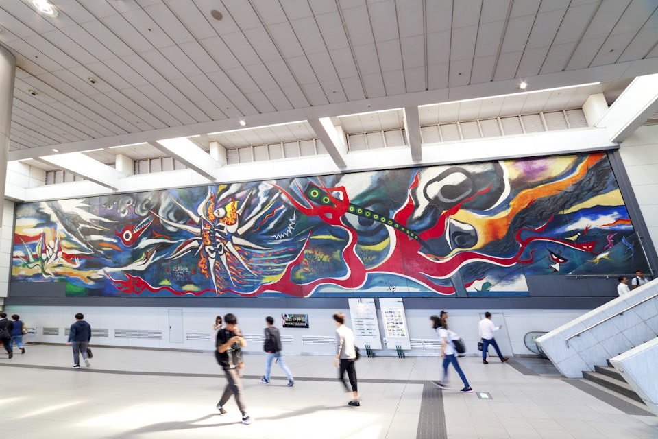 Shibuya, Tokyo, Japan-September 18, 2018: Myth of Tomorrow: Myth of Tomorrow is a wall painting painted by Taro Okamoto in Shibuya station.
1045197788
myth of tomorrow