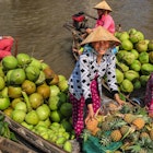 Vietnamese woman selling fruits on floating market, Mekong River Delta, Vietnam
1190457520