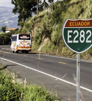 A bus in the Panamerican way (E282) at north of Ecuador
494840833
Andes, Bus, Car Sign, Ecuador, Ecuadorian Culture, Quito, South America, Street