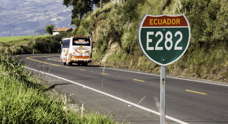 A bus in the Panamerican way (E282) at north of Ecuador
494840833
Andes, Bus, Car Sign, Ecuador, Ecuadorian Culture, Quito, South America, Street