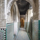 Corridor at the Medersa Bou Inania, Fez, Morocco.