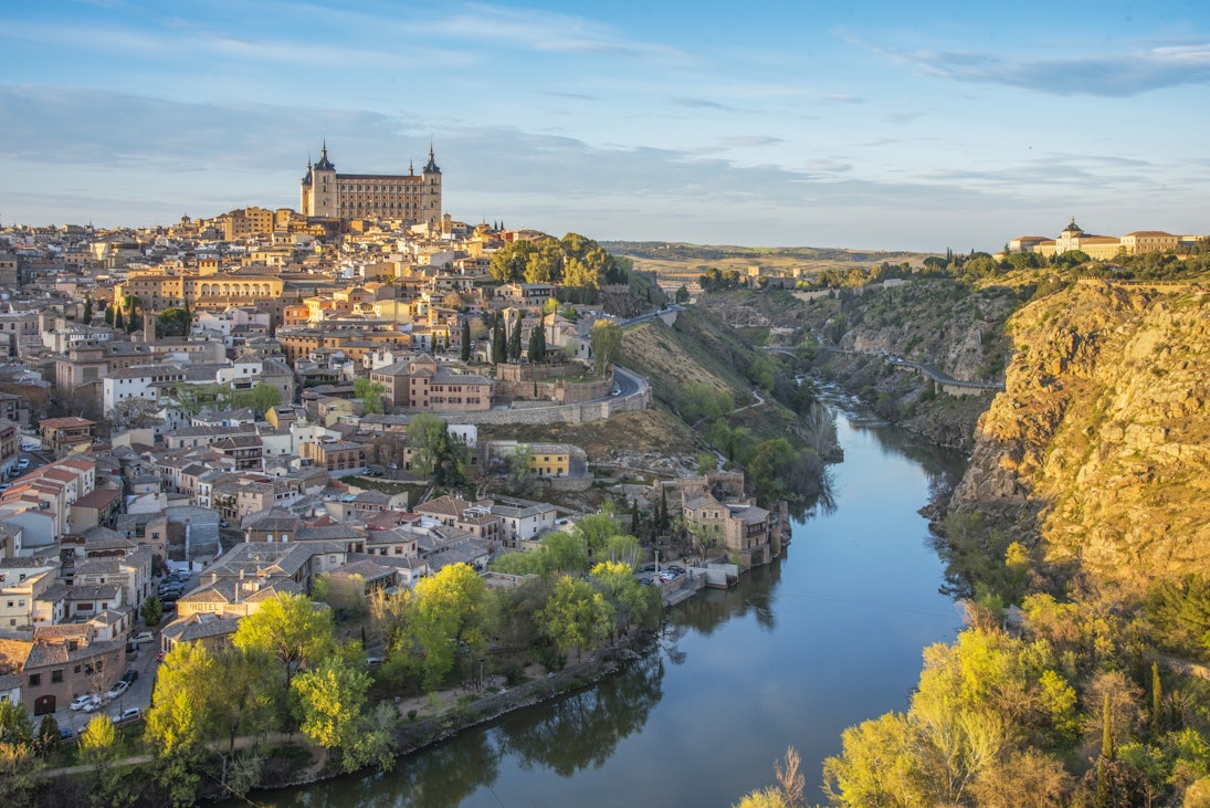 Toledo, Spain old town city skyline.