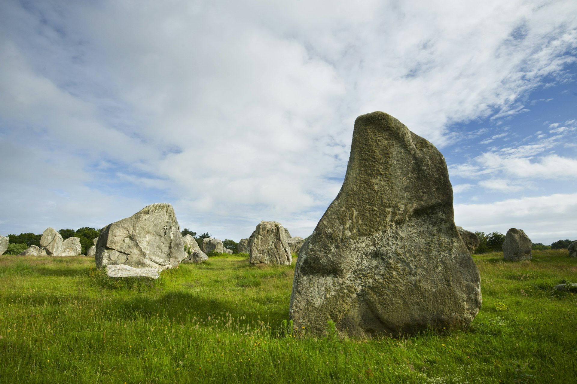 Perfect Trip Menhir rocks in field in Brittany & Normandy