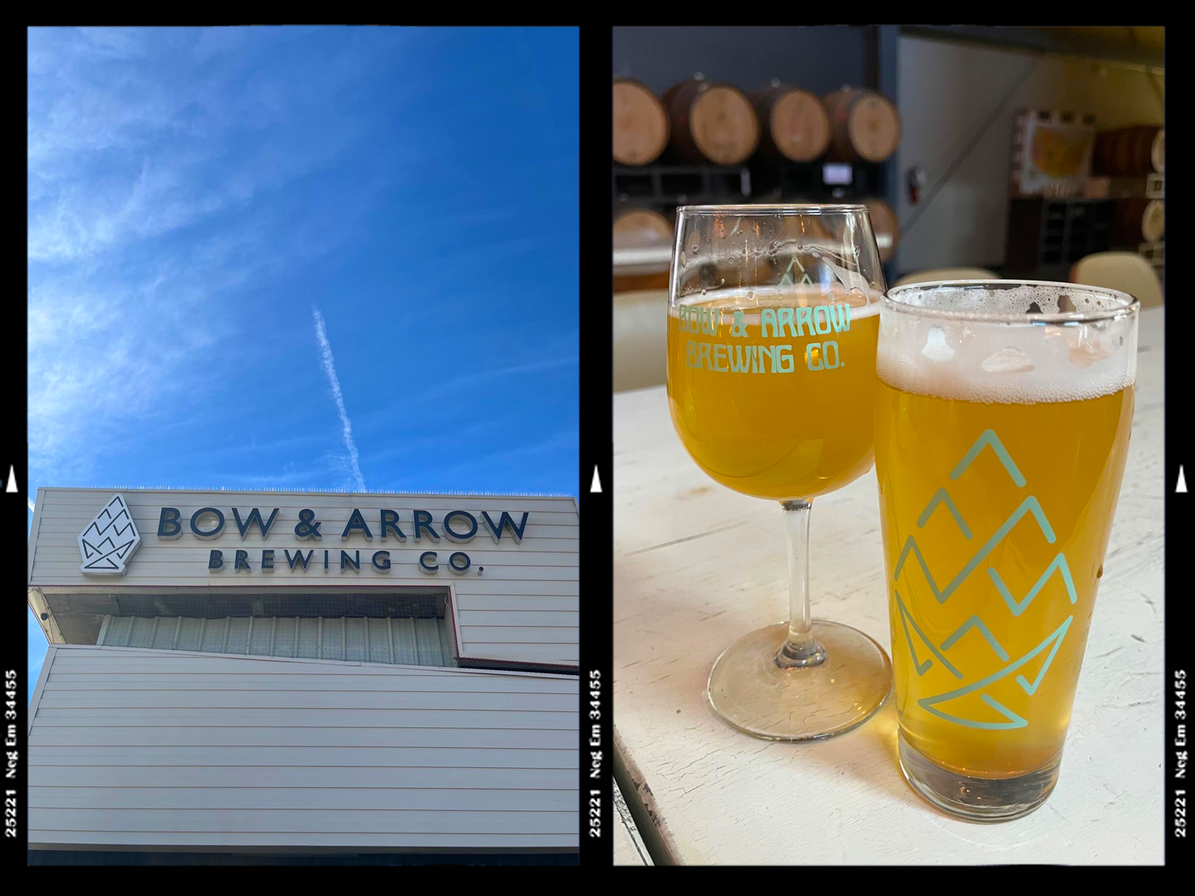 Glasses of beer from a brewery in New Mexico