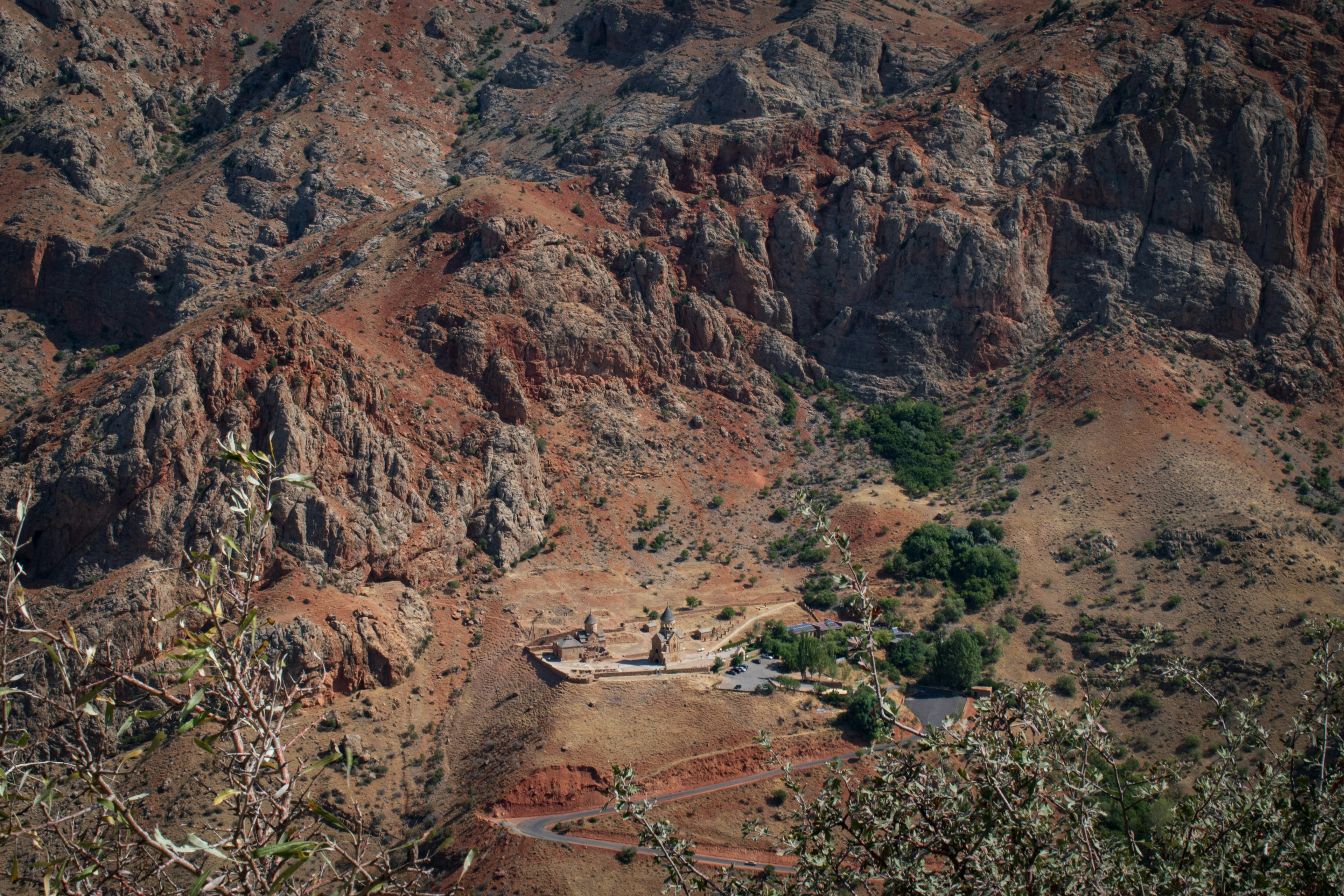 The approach to Noravank Monastery, Vayots Dzor. It was every bit as dry and hot as it looked, and by the time I reached the monastery I was so covered in dust that I looked as though I'd emerged from several years.