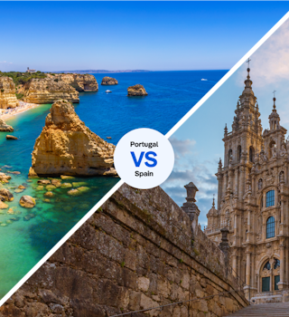 Relax on a beach in Portugal's Algarve region or check out one of Spain's best UNESCO sites, Santiago de Compostela Cathedral.