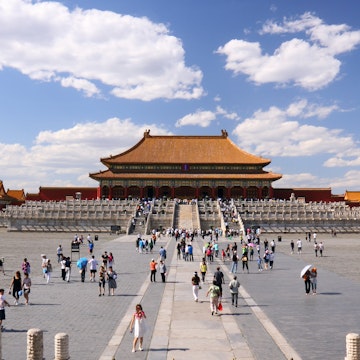 Tiananmen under sky and cloud. 141819499 ancient, beijing, blue, building, china, chinese, city, communism, famous, forbidden, gate, historic, history, landmark, landscape, mao, monument, nature, ornate, palace, peoples, prc, red, sky, square, summer, temple, tiananmen, tourism, travel, white