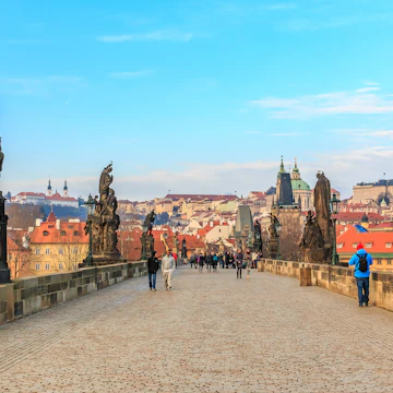 Prague, Czech Republic - January 16, 2015: Pedestrians only Charles Bridge (a.k.a. Stone Bridge, Kamenny most, Prague Bridge, Prazhski most) over Vltava river in Prague, Czech Republic
390092509
tower, bohemia, medieval, cathedral, destination, cobblestone, charles, river, travel, prague, statue, european, culture, landmark, castle, history, saint, dusk, tourist, historic, most, sightseeing, czech, famous, architecture, catholic, holy, tourism, ancient, style, bridge, baroque, eastern, gothic, europe, republic, capital, praha, karlov, karluv, vltava, hrad, gradchana, hradcany, mala, bell, strana