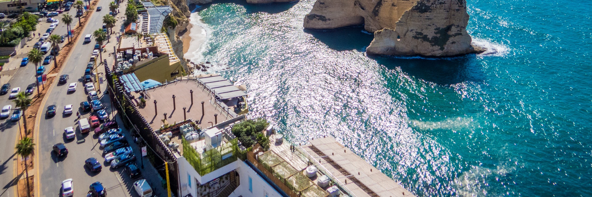 BEIRUT, LEBANON - NOVEMBER 2, 2017 - Aerial view of the Pigeons' Rocks on Raouche.
756972694
arab, traffic, road, cars, street, aerial view, corrosion, ancient, old, geology, lebanon, beirut, pigeon, sea, rocks, rock, middle, east, mediterranean, coast, travel, tourism, ocean, tourist, island, cliff, white, landscape, outdoor, wave, stone, sunny, destination, shore, journey, trip, relax, blue