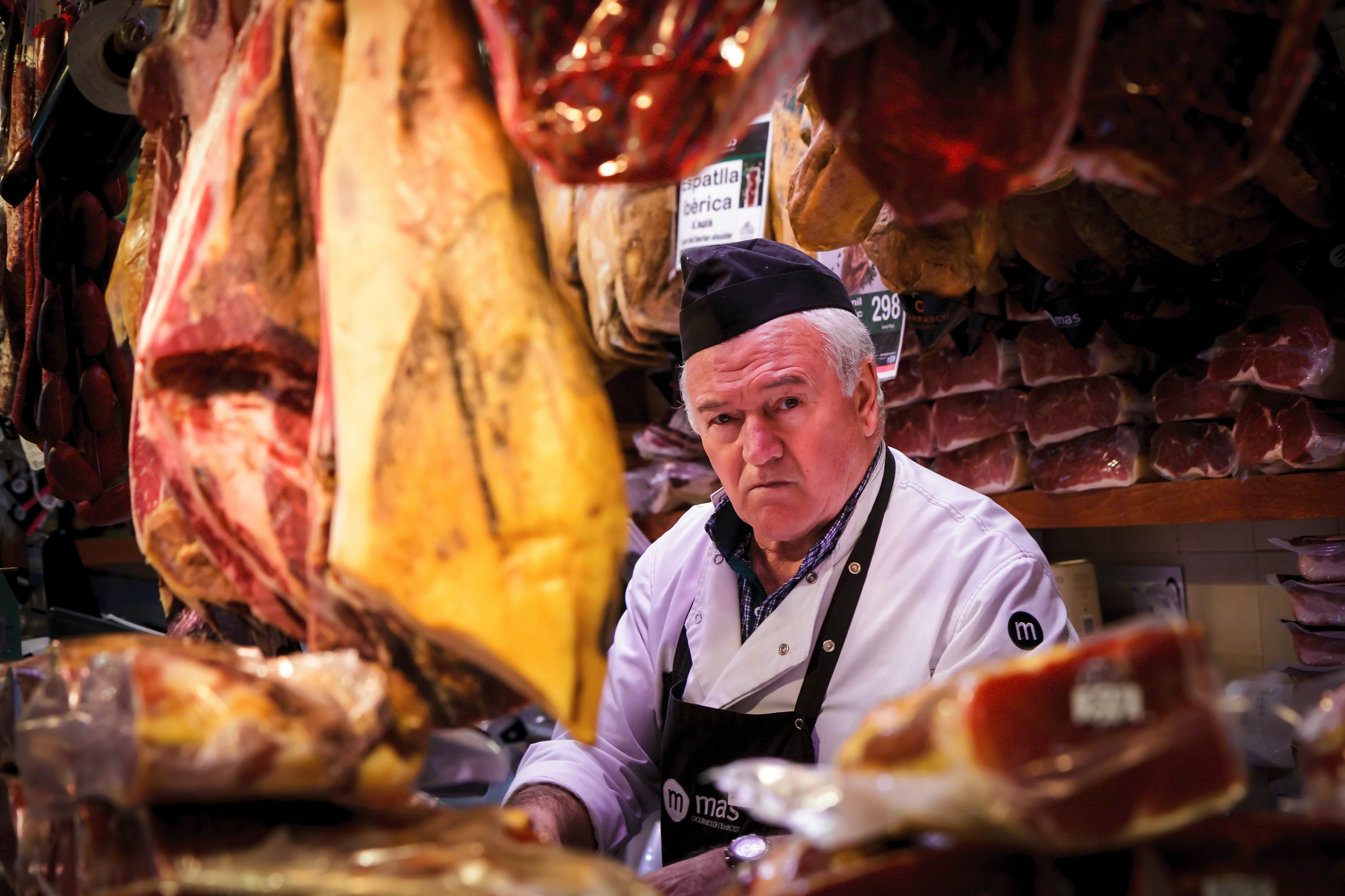 Butcher at Mercat de la Boqueria