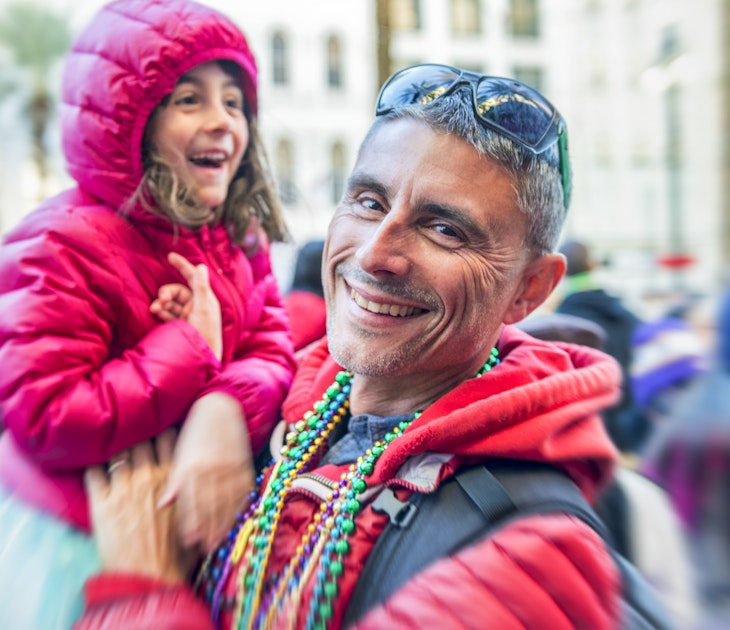 Father and daughter having fun in New Orleans street on Mardi Gras.; Shutterstock ID 517528222; your: ClaireN; gl: 65050; netsuite: Online ed; full: New Orleans with kids
517528222