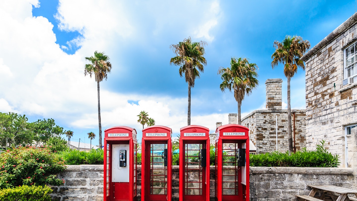 Old classic British red phone booths in Bermuda; Shutterstock ID 712297993; your: Claire N; gl: 65050; netsuite: Online ed; full: Bermuda places to visit
712297993