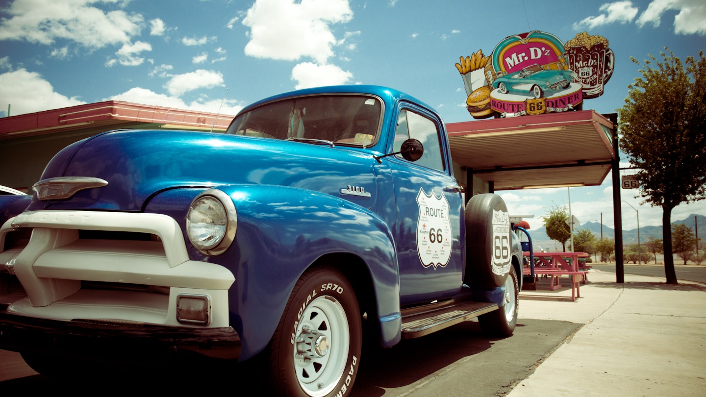 KINGMAN, AZ - MAY 8, 2014:  Roadside attraction along historic Route 66 in Kingman Arizona.  ; Shutterstock ID 203833849; your: Ben Buckner; gl: 65050; netsuite: Online Editorial; full: AZ Cities Towns
203833849