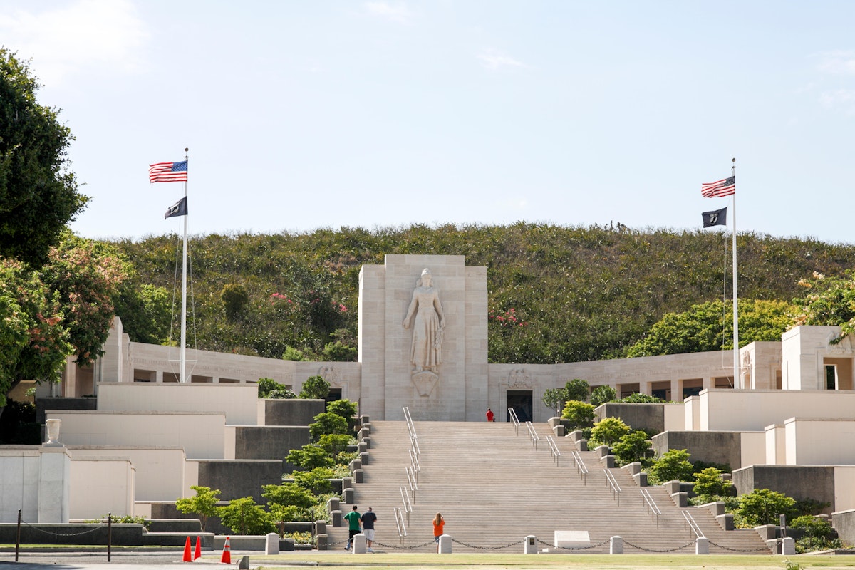 The Lady Columbia statue, National Memorial Cemetery of the Pacific.