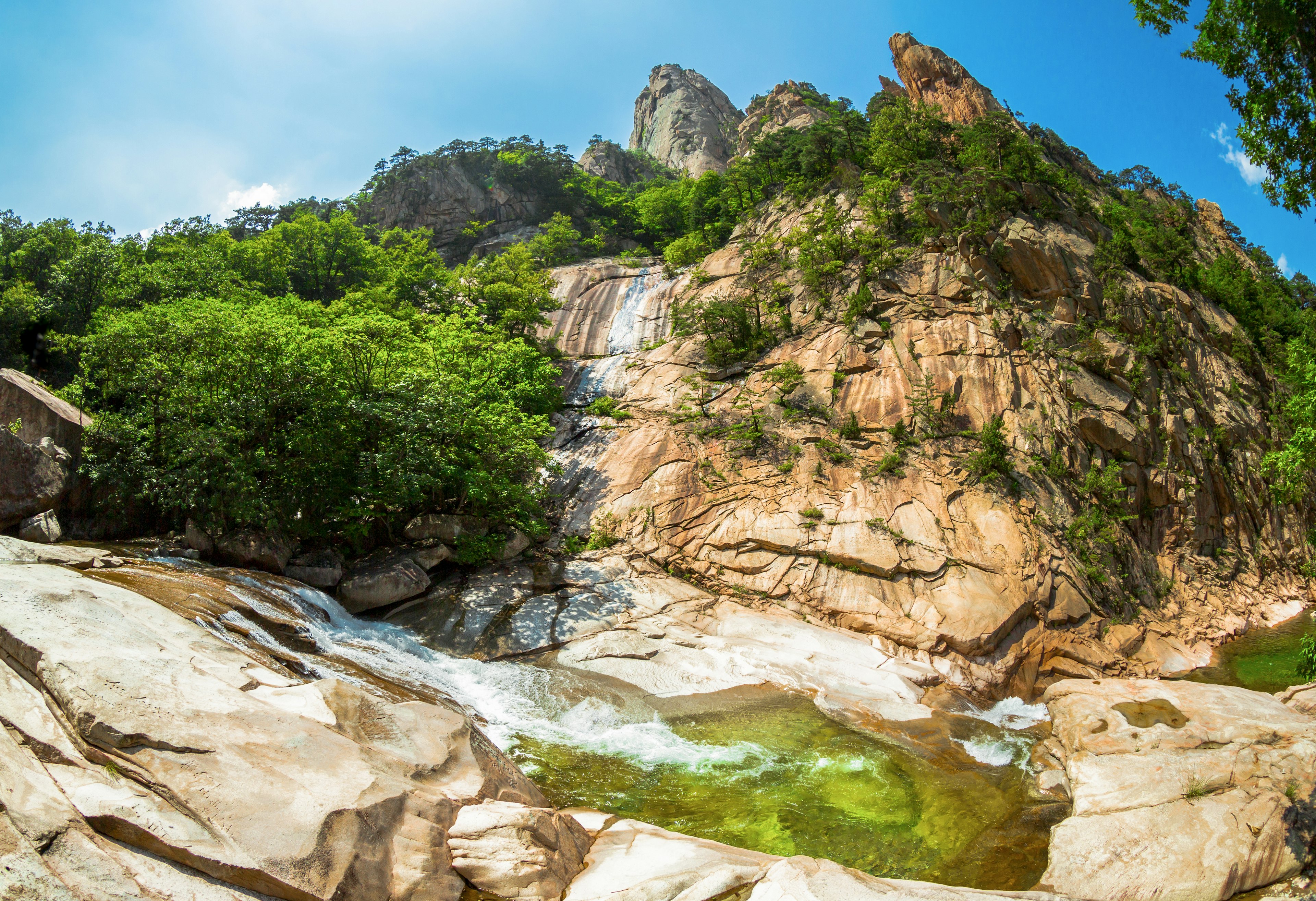 Stream Waterfall in Seograksan National Park, South Korea