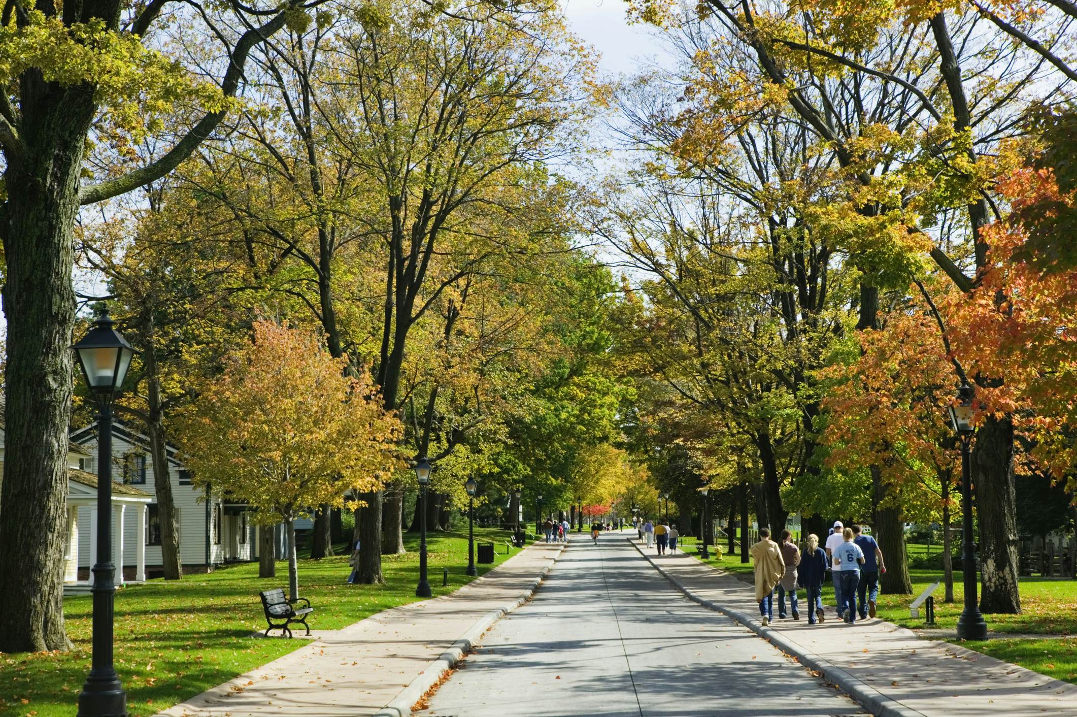 Greenfield Village, part of the Henry Ford Museum, was constructed to save and house historic farm buildings, houses, and other structures, recreating a time in the United States that recalled Mr. Ford's childhood.