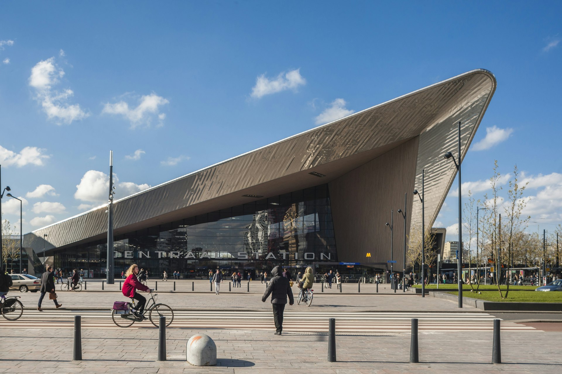 View of modern architecture at Centraal Station, Rotterdam, the Netherlands