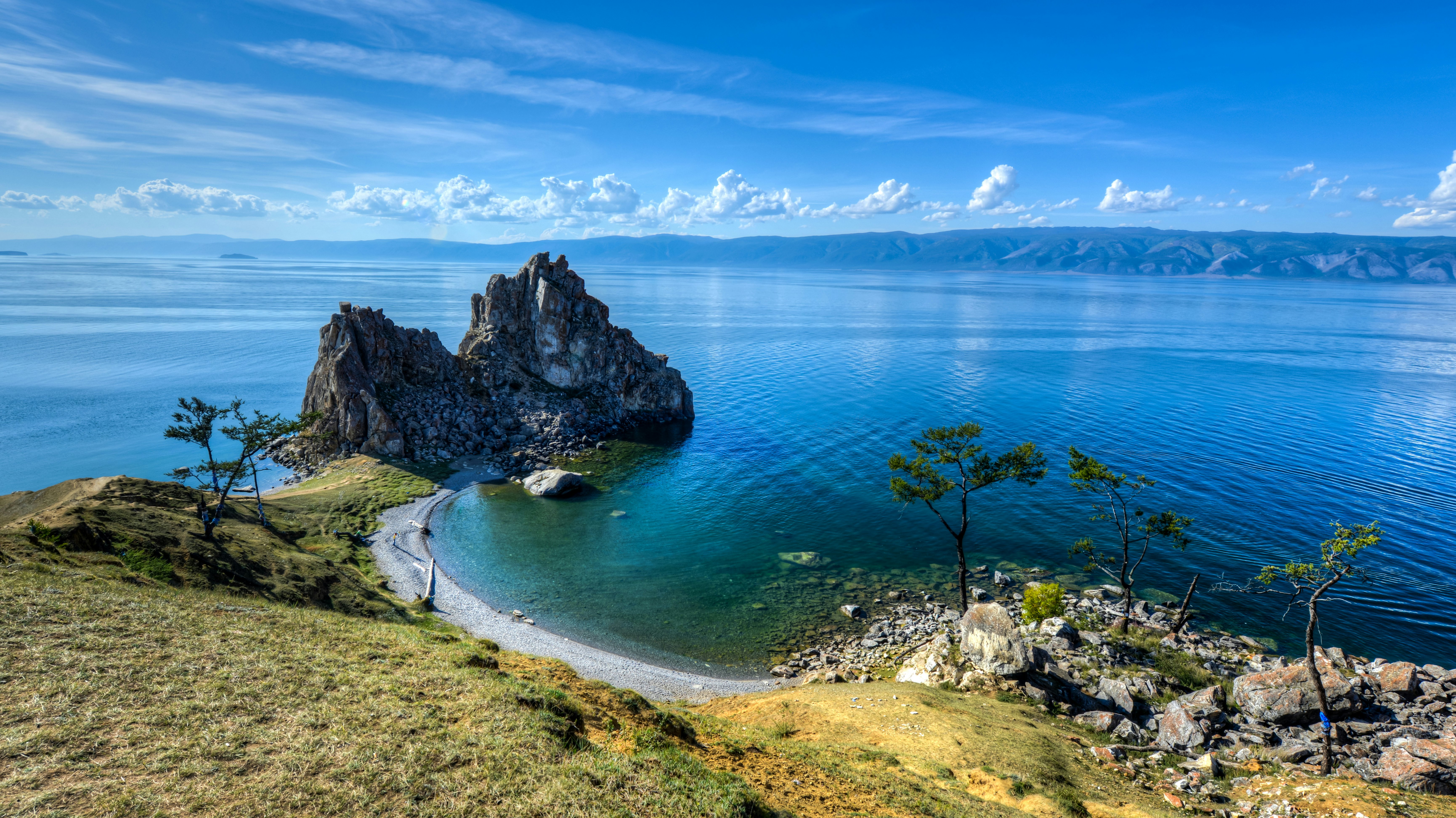 Shaman Rocks, Island of Olkhon, Lake Baikal, Russia.