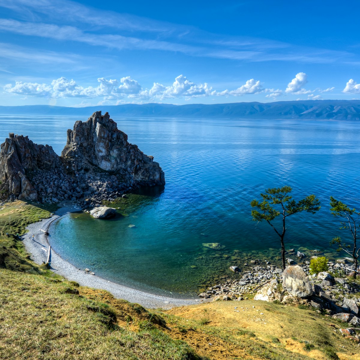Shaman Rocks, Island of Olkhon, Lake Baikal, Russia.
