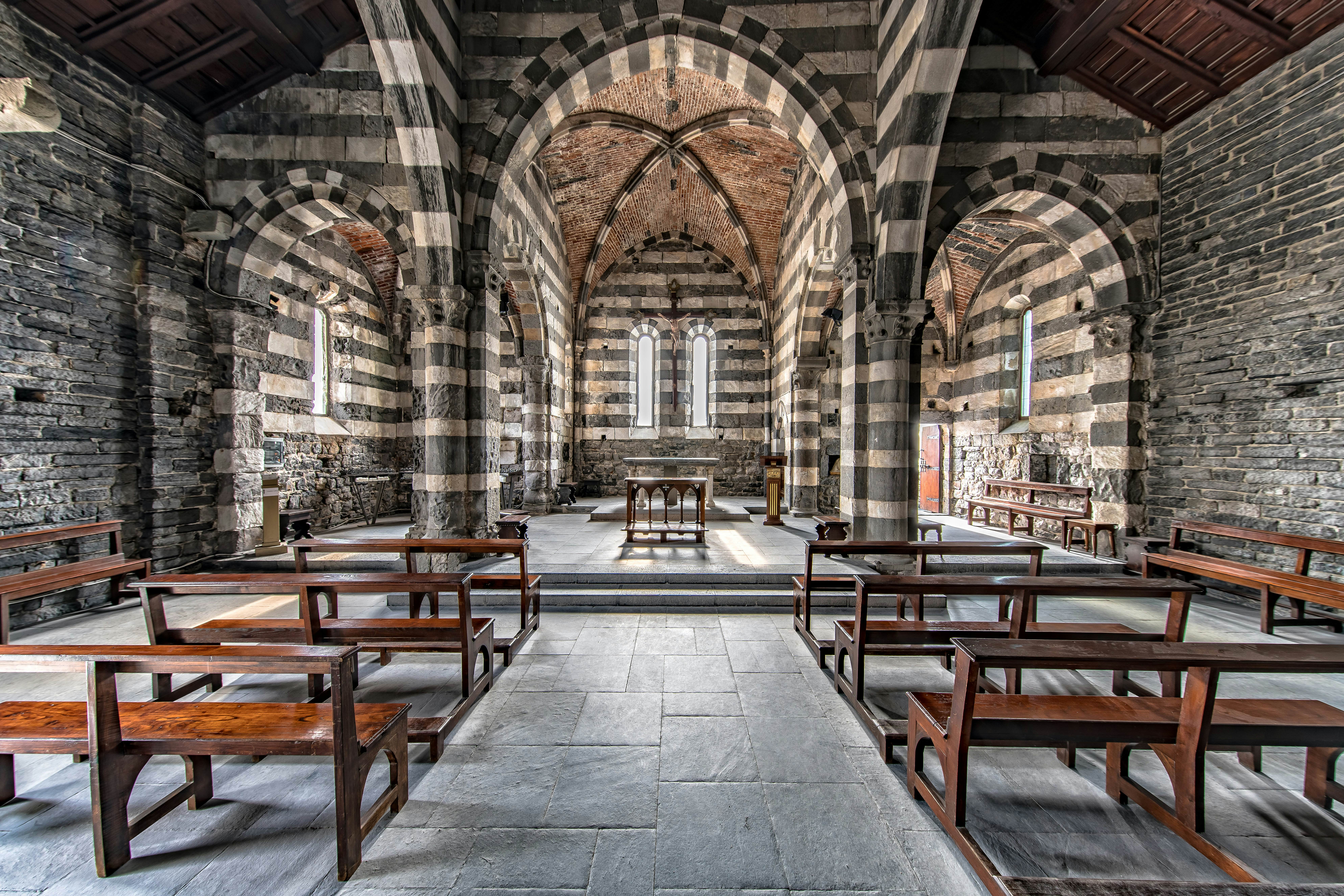 Inside San Pietro church in Portovenere.
